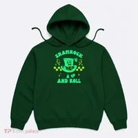 Funny St Patricks Day Shamrock and Roll Hoodie thumb 0