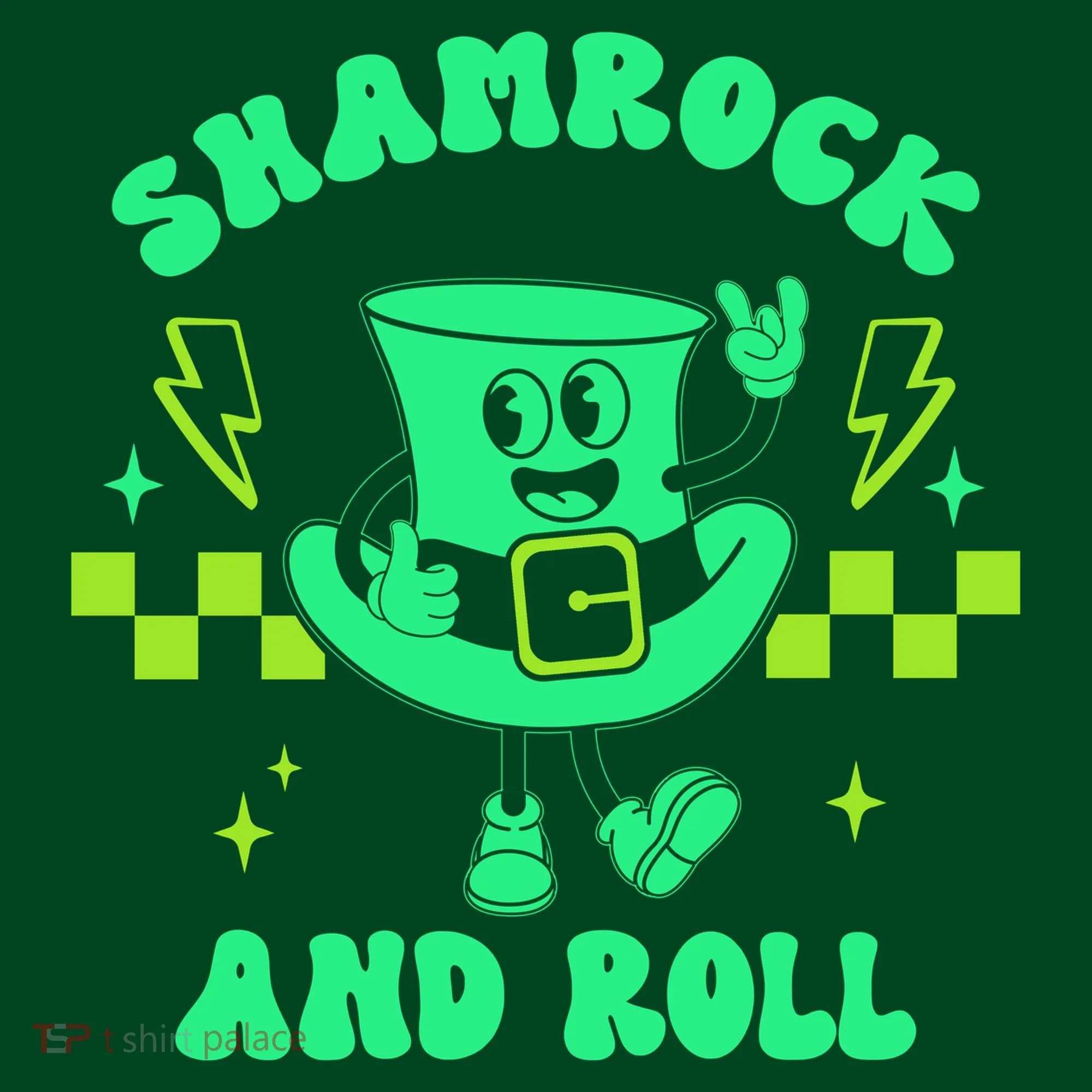 Funny St Patricks Day Shamrock and Roll Hoodie