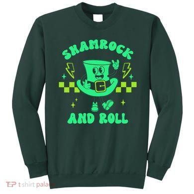 Funny St Patricks Day Shamrock and Roll Sweatshirt