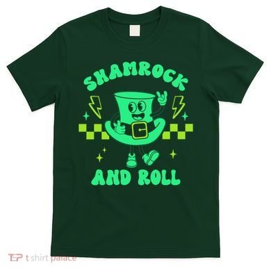 Funny St Patricks Day Shamrock and Roll T-Shirt