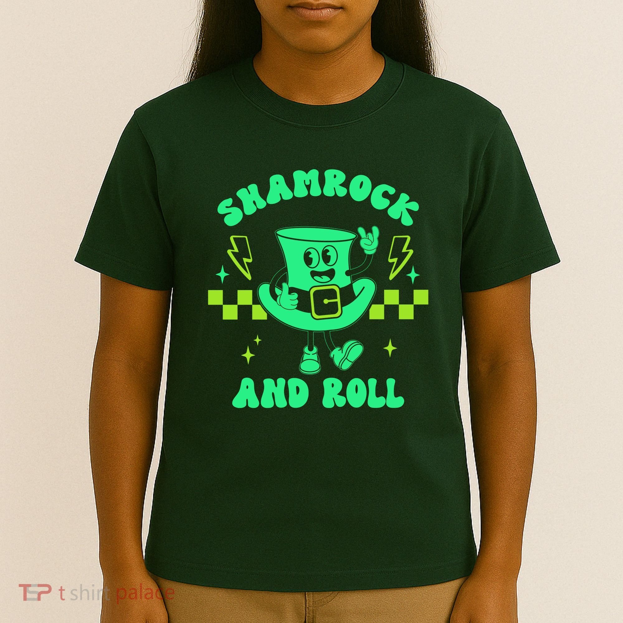 Funny St Patricks Day Shamrock and Roll T-Shirt