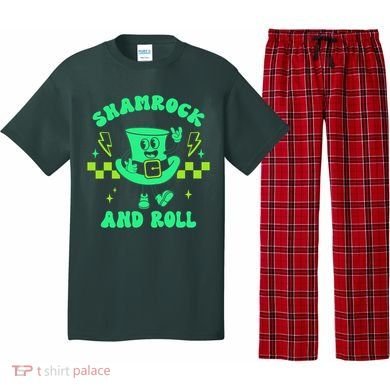 Funny St Patricks Day Shamrock and Roll Pajama Set