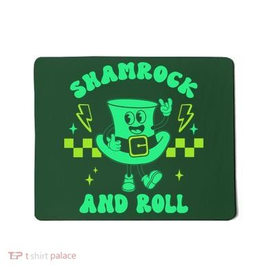 Funny St Patricks Day Shamrock and Roll Mousepad