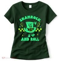 Funny St Patricks Day Shamrock and Roll Women's T-Shirt thumb 0