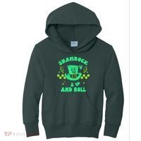 Funny St Patricks Day Shamrock and Roll Kids Hoodie thumb 0