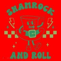 Funny St Patricks Day Shamrock and Roll Santa Hat thumb 1