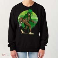 Funny St Patrick's Day Leprechaun Sasquatch With Beer Women's Sweatshirt thumb 0