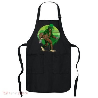 Funny St Patrick's Day Leprechaun Sasquatch With Beer Apron