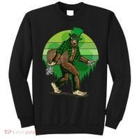 Funny St Patrick's Day Leprechaun Sasquatch With Beer Sweatshirt thumb 0