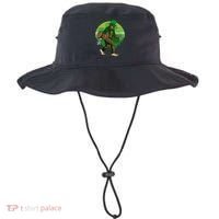 Funny St Patrick's Day Leprechaun Sasquatch With Beer Bucket Hat thumb 0