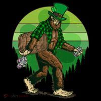 Funny St Patrick's Day Leprechaun Sasquatch With Beer Women's Hoodie thumb 2