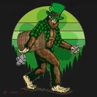 Funny St Patrick's Day Leprechaun Sasquatch With Beer Women's Hoodie thumb 2