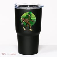 Funny St Patrick's Day Leprechaun Sasquatch With Beer Tumbler thumb 0