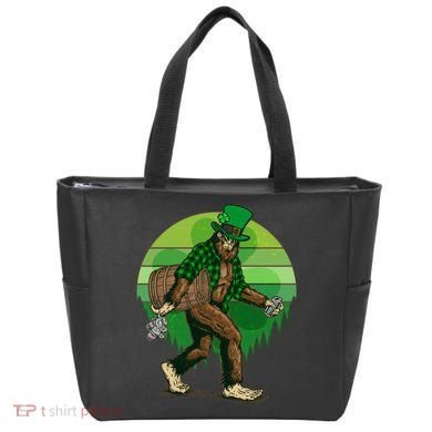 Funny St Patrick's Day Leprechaun Sasquatch With Beer Tote Bag