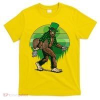 Funny St Patrick's Day Leprechaun Sasquatch With Beer T-Shirt thumb 0