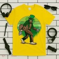 Funny St Patrick's Day Leprechaun Sasquatch With Beer T-Shirt thumb 5