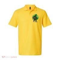 Funny St Patrick's Day Leprechaun Sasquatch With Beer Polo thumb 0