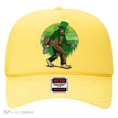 Funny St Patrick's Day Leprechaun Sasquatch With Beer Hat