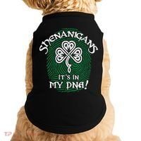 Funny St Patrick's Day Shenanigans It's In My DNA Fingerprint Doggie Tank thumb 0