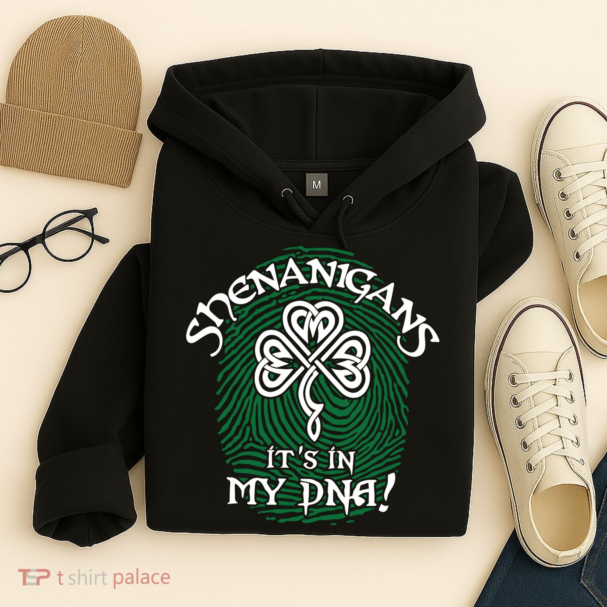 Funny St Patrick's Day Shenanigans It's In My DNA Fingerprint Hoodie