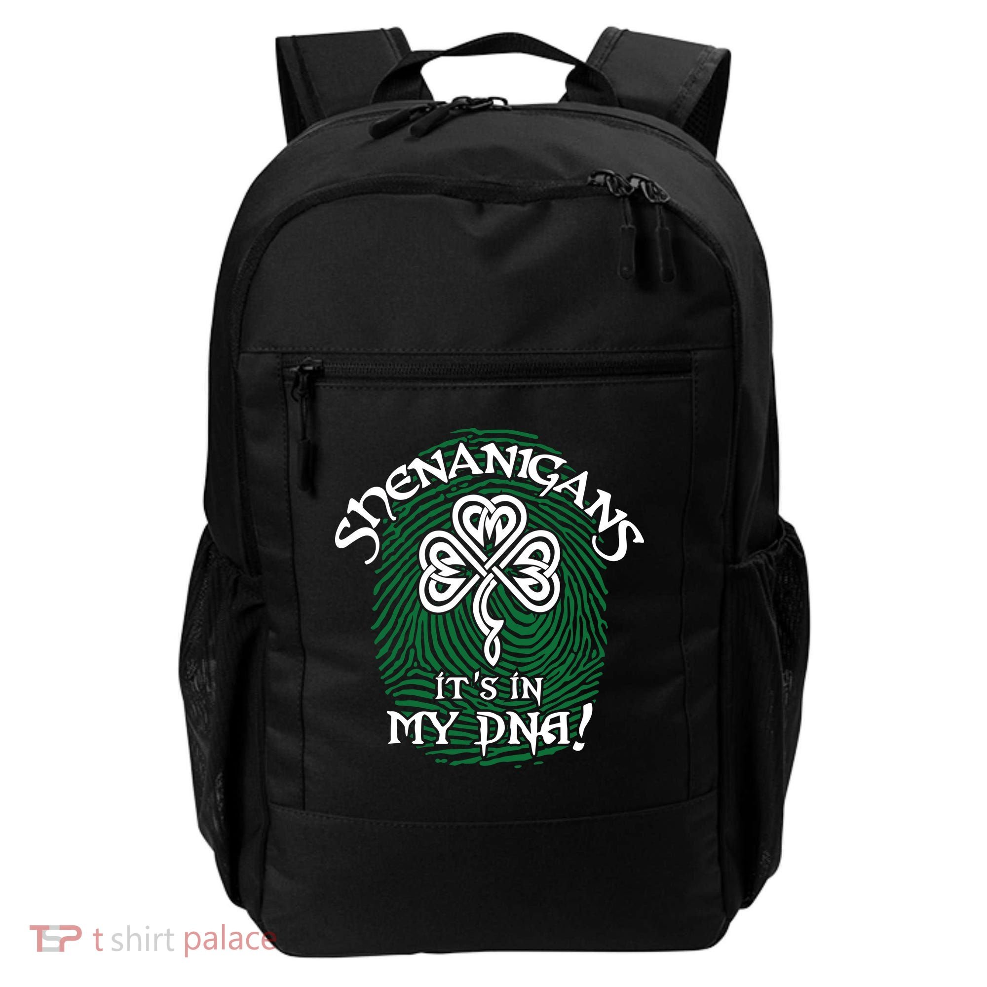 Funny St Patrick's Day Shenanigans It's In My DNA Fingerprint Backpack