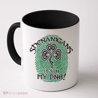 Funny St Patrick's Day Shenanigans It's In My DNA Fingerprint Coffee Mug thumb 0
