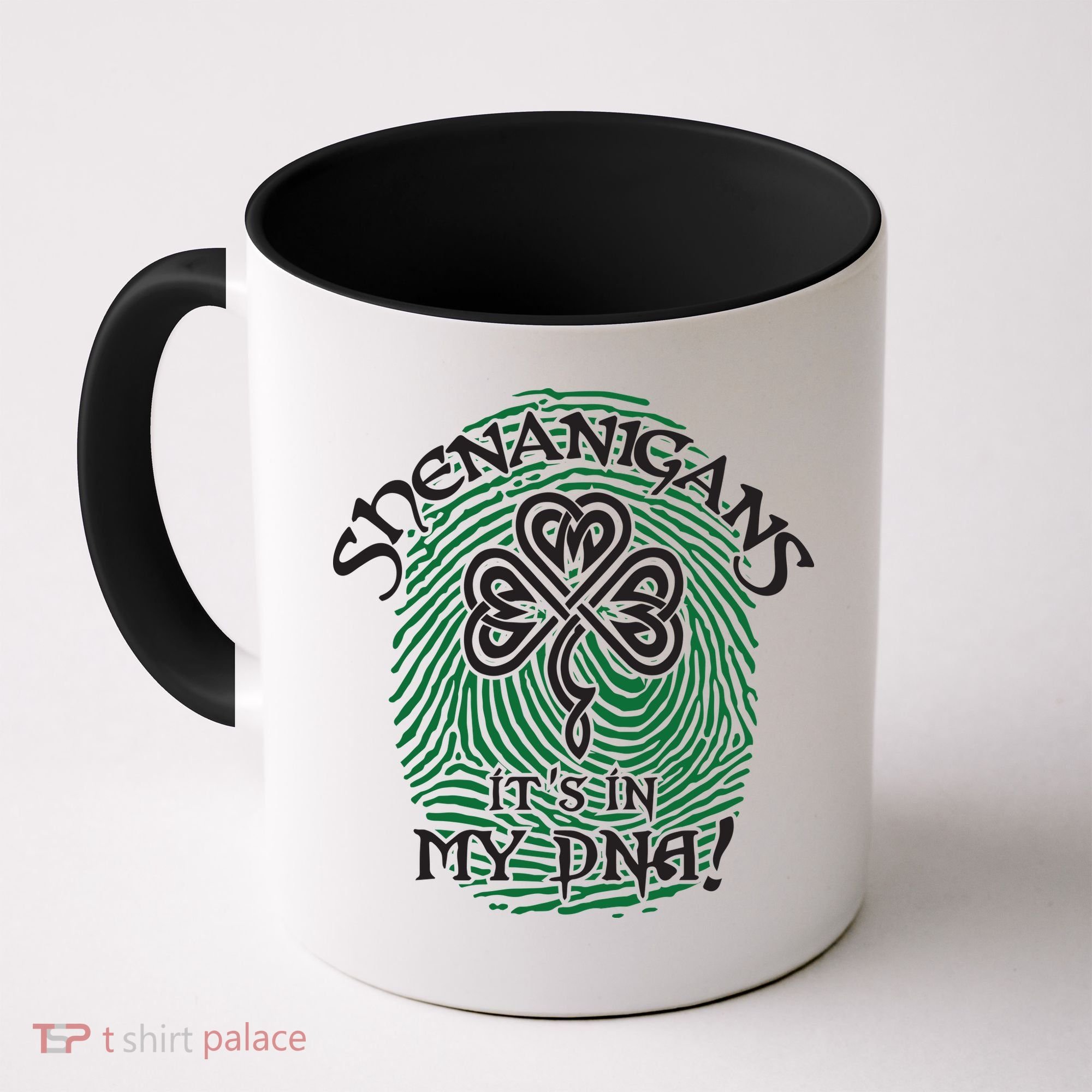 Funny St Patrick's Day Shenanigans It's In My DNA Fingerprint Coffee Mug