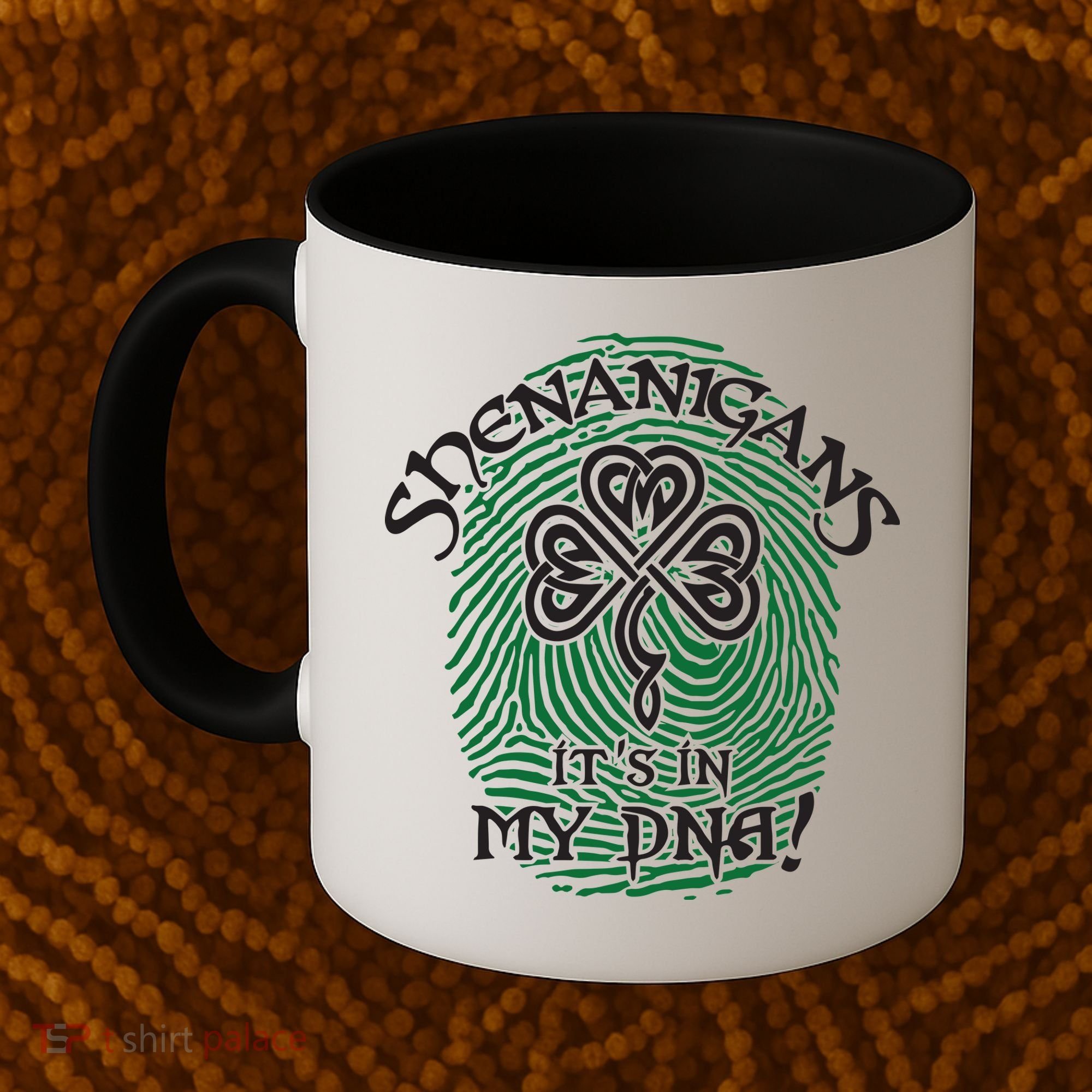 Funny St Patrick's Day Shenanigans It's In My DNA Fingerprint Coffee Mug