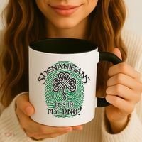 Funny St Patrick's Day Shenanigans It's In My DNA Fingerprint Coffee Mug thumb 3