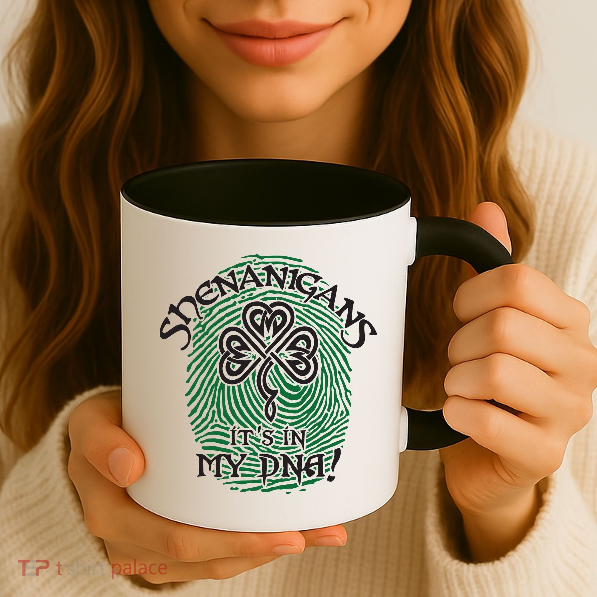 Funny St Patrick's Day Shenanigans It's In My DNA Fingerprint Coffee Mug