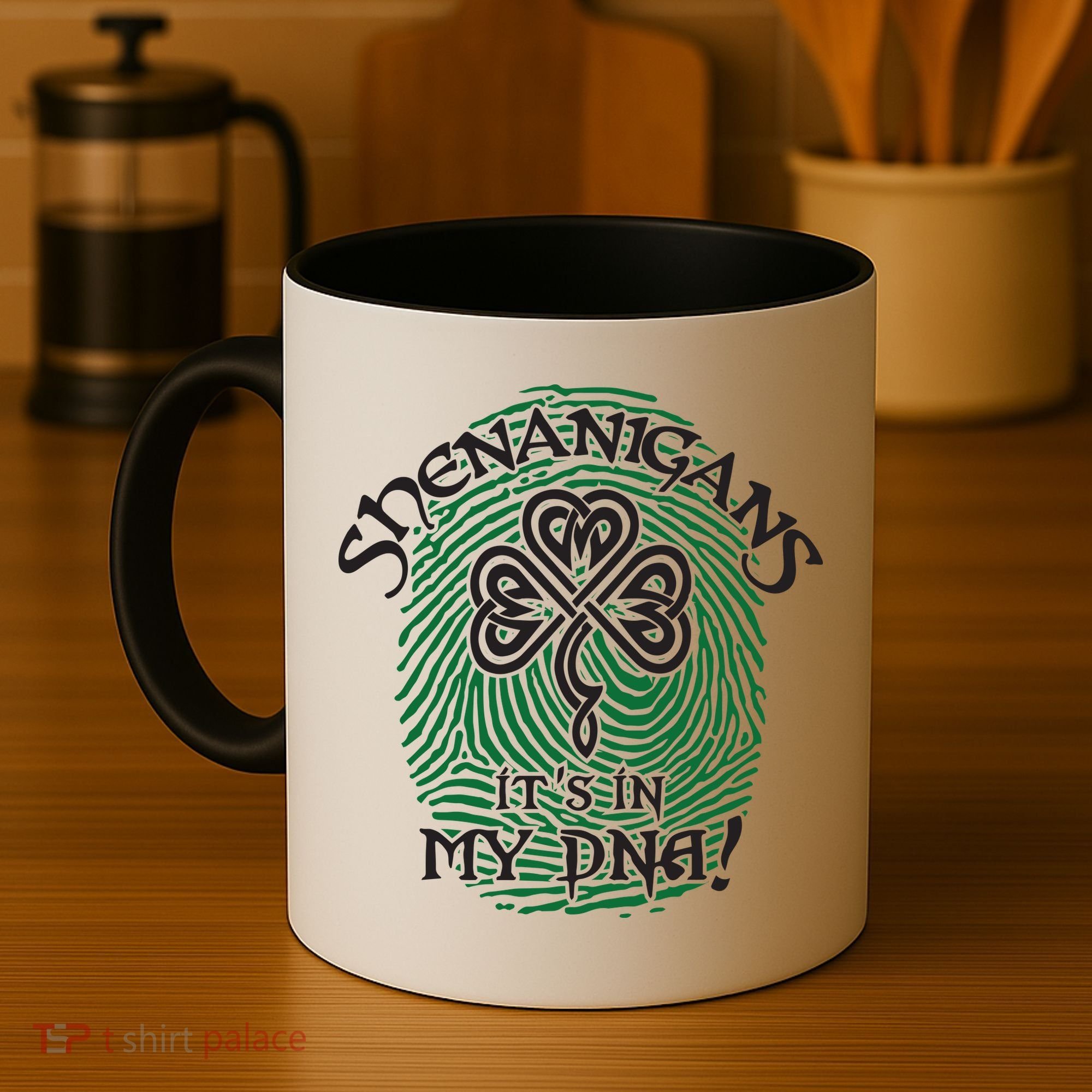 Funny St Patrick's Day Shenanigans It's In My DNA Fingerprint Coffee Mug