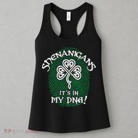 Funny St Patrick's Day Shenanigans It's In My DNA Fingerprint Women's Tank Top thumb 3