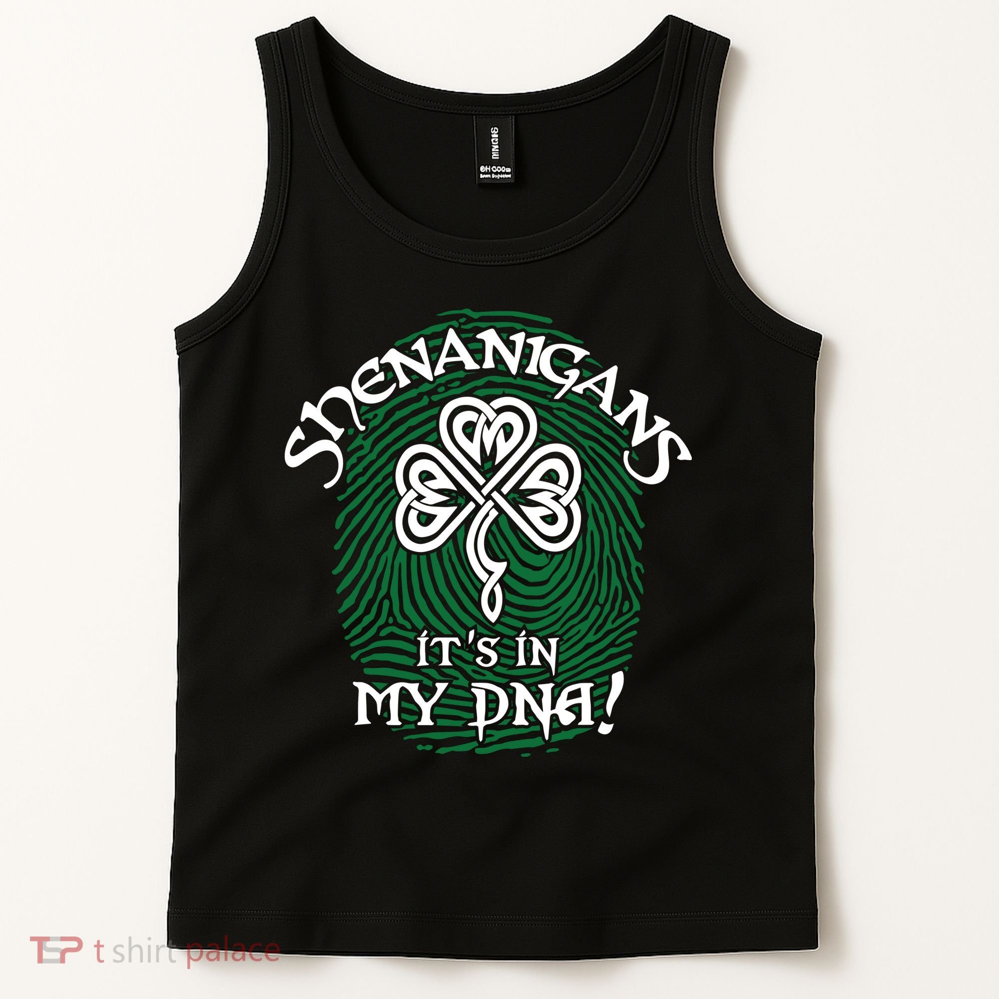 Funny St Patrick's Day Shenanigans It's In My DNA Fingerprint Tank Top
