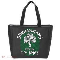 Funny St Patrick's Day Shenanigans It's In My DNA Fingerprint Tote Bag thumb 0