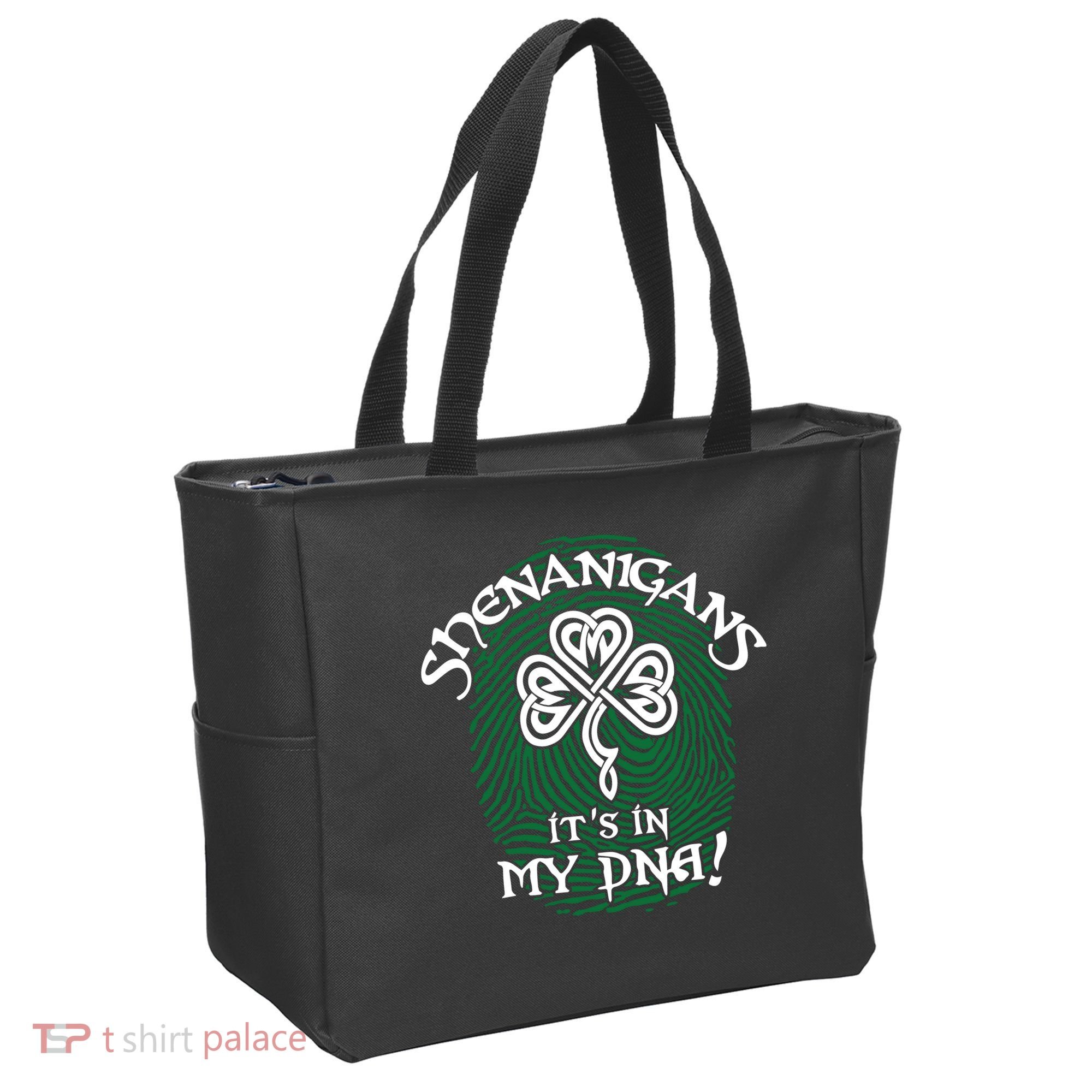Funny St Patrick's Day Shenanigans It's In My DNA Fingerprint Tote Bag