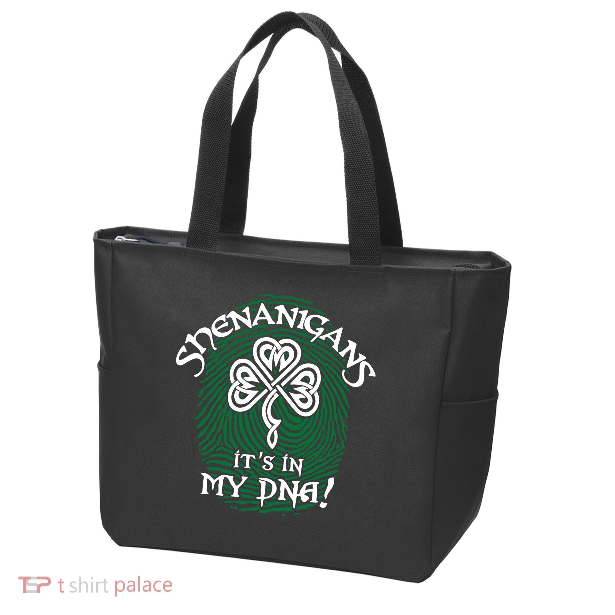Funny St Patrick's Day Shenanigans It's In My DNA Fingerprint Tote Bag