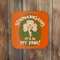 Funny St Patrick's Day Shenanigans It's In My DNA Fingerprint Coaster thumb 0