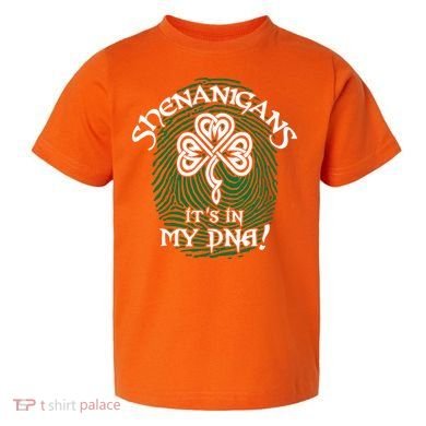 Funny St Patrick's Day Shenanigans It's In My DNA Fingerprint Toddler T-Shirt