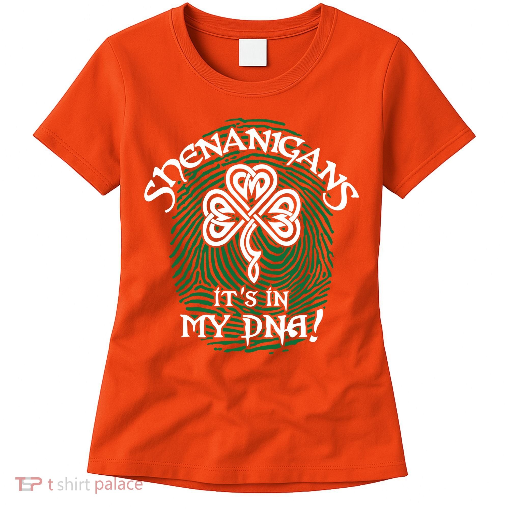 Funny St Patrick's Day Shenanigans It's In My DNA Fingerprint Women's T-Shirt