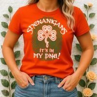 Funny St Patrick's Day Shenanigans It's In My DNA Fingerprint Women's T-Shirt thumb 2