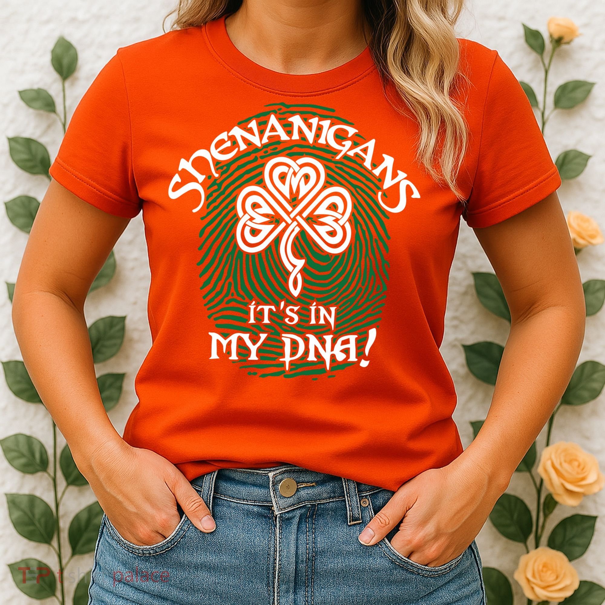 Funny St Patrick's Day Shenanigans It's In My DNA Fingerprint Women's T-Shirt