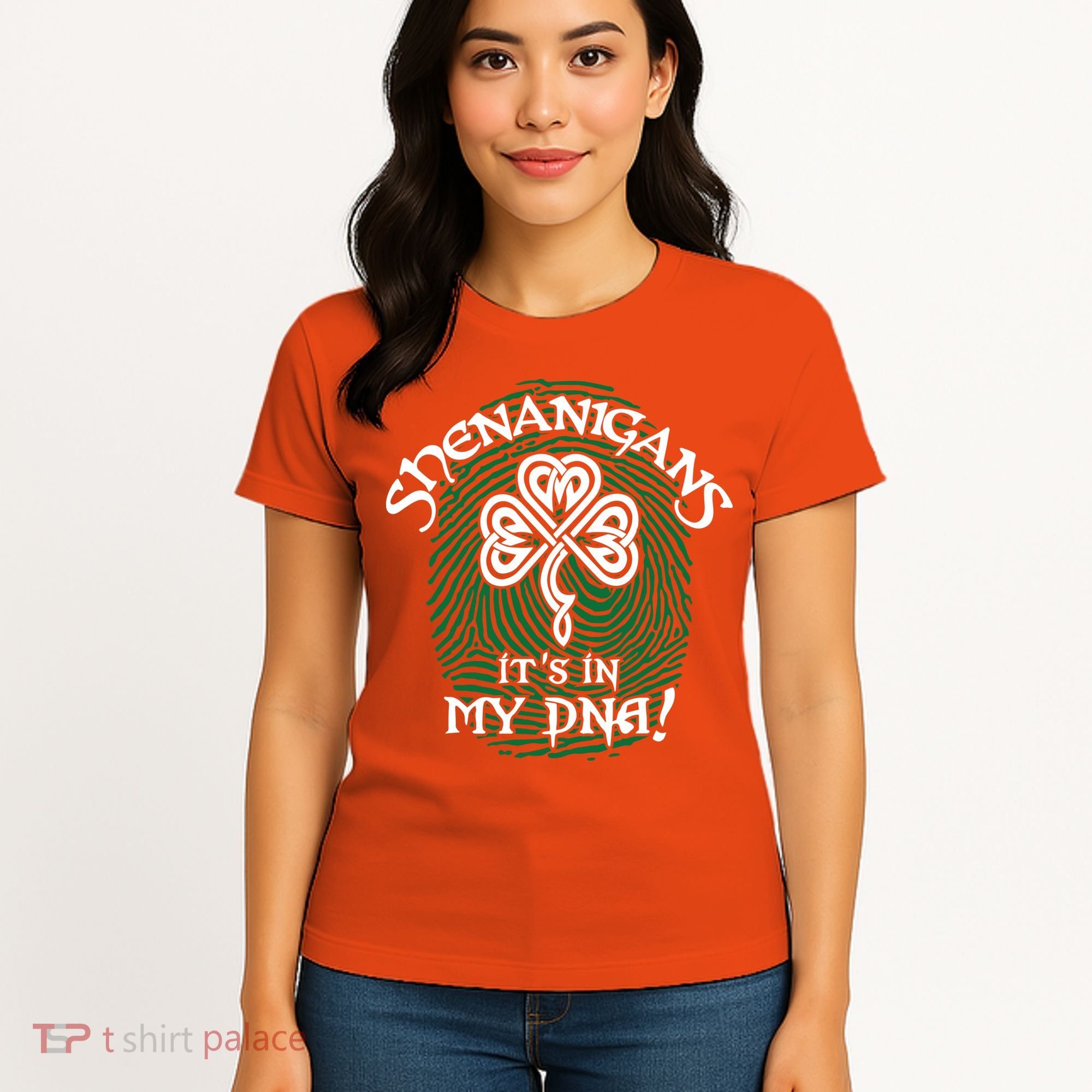 Funny St Patrick's Day Shenanigans It's In My DNA Fingerprint Women's T-Shirt