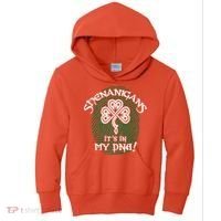 Funny St Patrick's Day Shenanigans It's In My DNA Fingerprint Kids Hoodie thumb 0