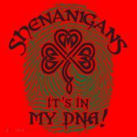 Funny St Patrick's Day Shenanigans It's In My DNA Fingerprint Santa Hat thumb 1