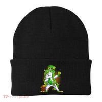 Funny St Patricks Dabbing Leprechaun Unicorn Beanie thumb 0