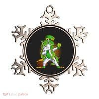 Funny St Patricks Dabbing Leprechaun Unicorn Ornament thumb 0