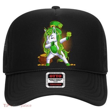 Funny St Patricks Dabbing Leprechaun Unicorn Hat