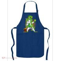 Funny St Patricks Dabbing Leprechaun Unicorn Apron thumb 0