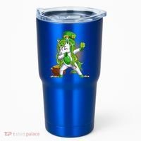 Funny St Patricks Dabbing Leprechaun Unicorn Tumbler thumb 0