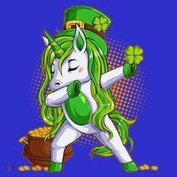 Funny St Patricks Dabbing Leprechaun Unicorn Women's Tank Top thumb 5